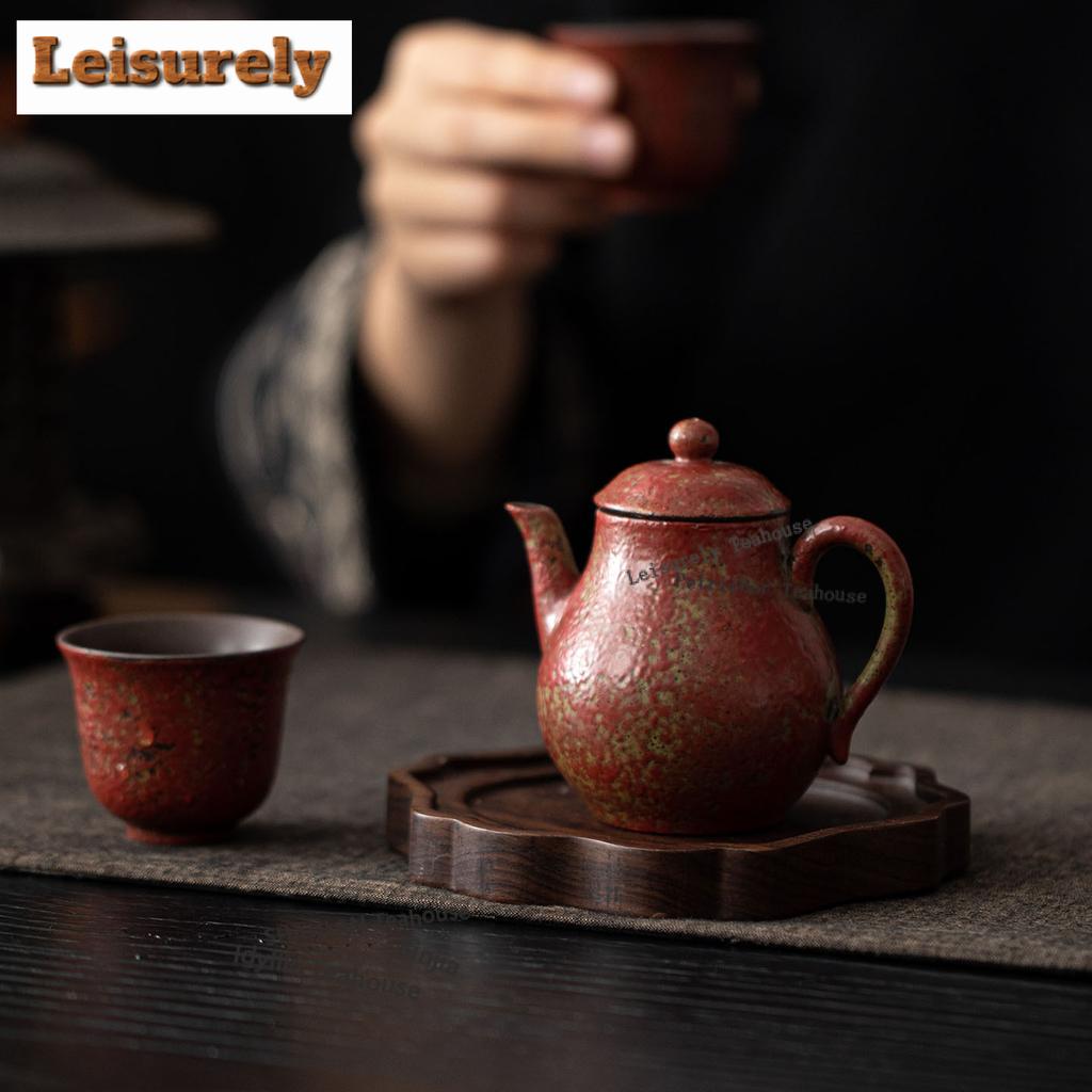 111ml Mountain Red Gaopan Teapot Luxury Tea Infuser Pot Tea Maker Kettle With Strainer Chinese Tea Teaware Accessories Ornaments