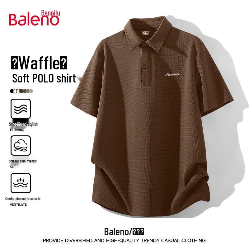 Baleno Men s Waffle Knit Short-Sleeve Polo Shirt M