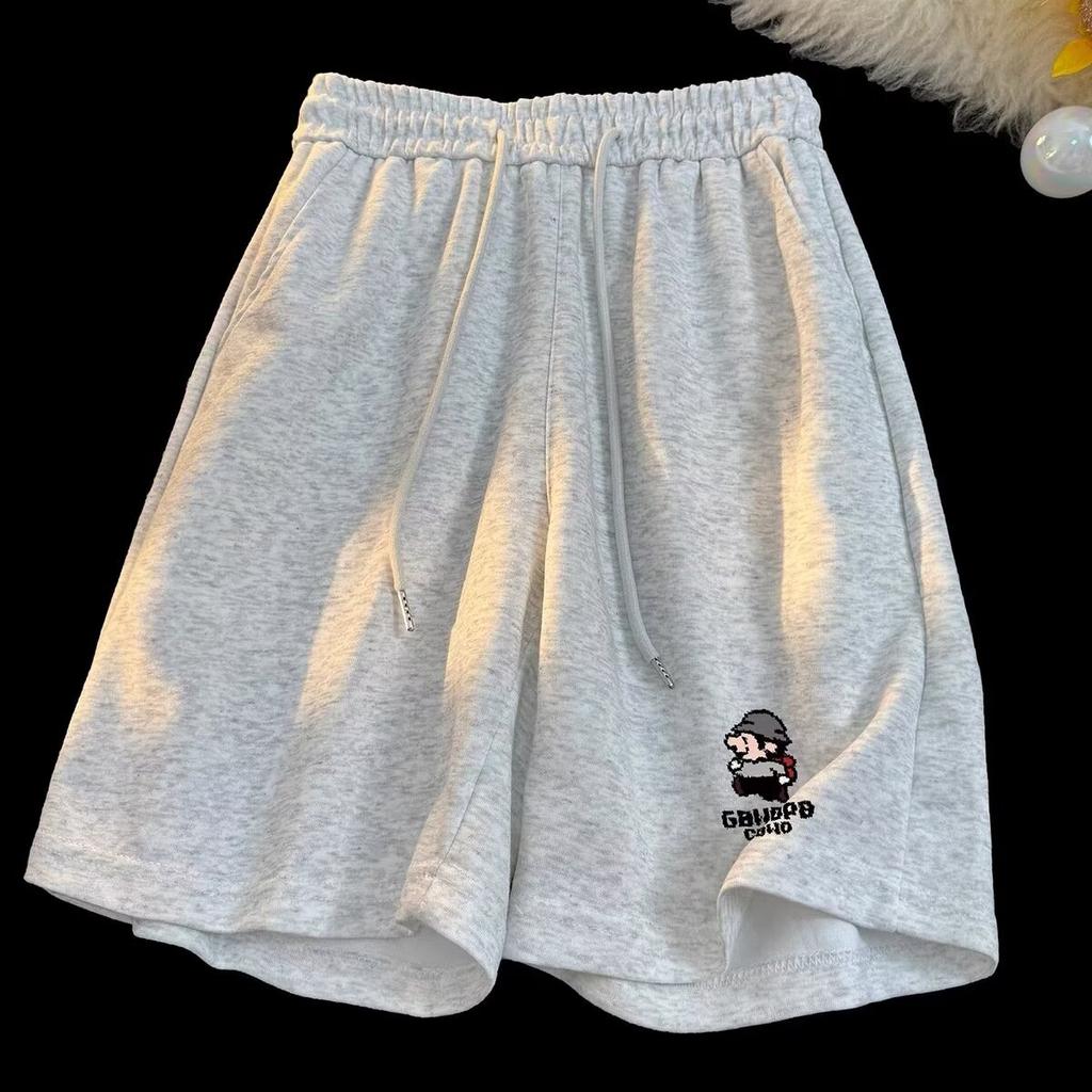 Printed Casual Shorts Men's Summer Thin Straight-leg Couple's Five-point Pants Loose Basketball Sports Mid-sports Pants