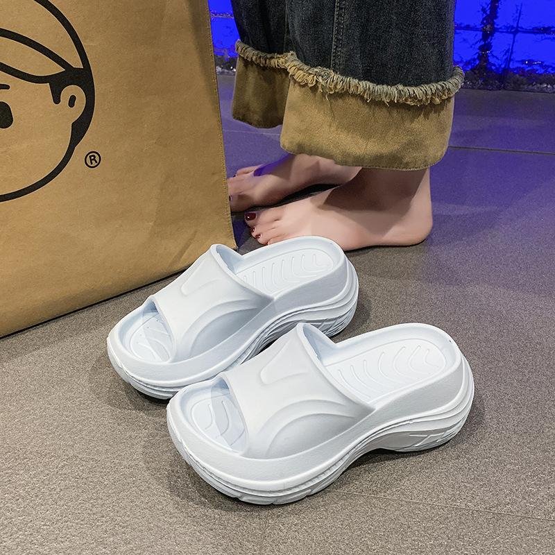 

Минималистичный стиль v маффин крутые тапочки девушка лето небольшая высота универсальная верхняя одежда повседневная односложная перетаскивание 39-40 синий