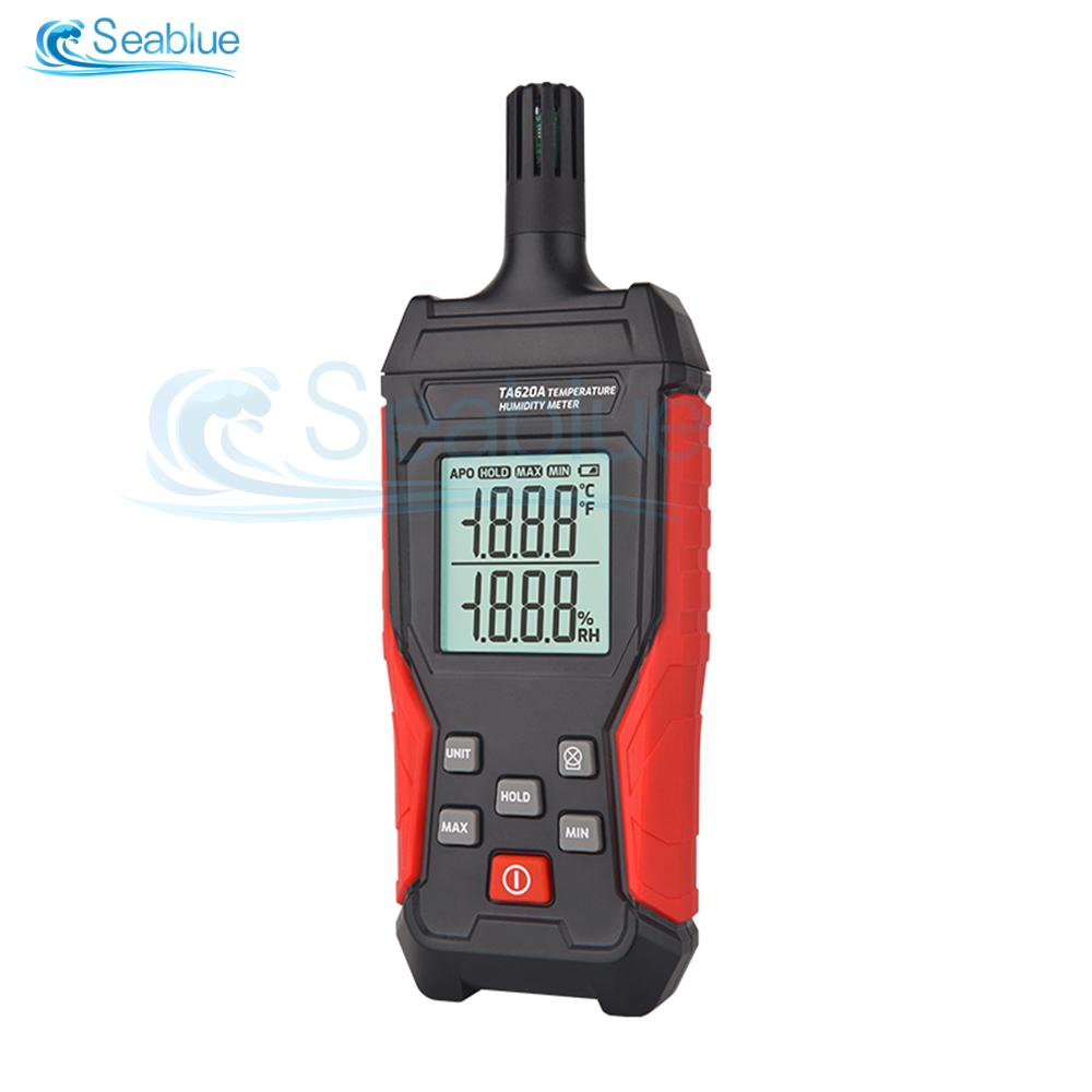 TA620A Handheld Thermo-Hygrometer Digital LCD Industrial High Precision Electronic Thermometer Temperature and Humidity Detector
