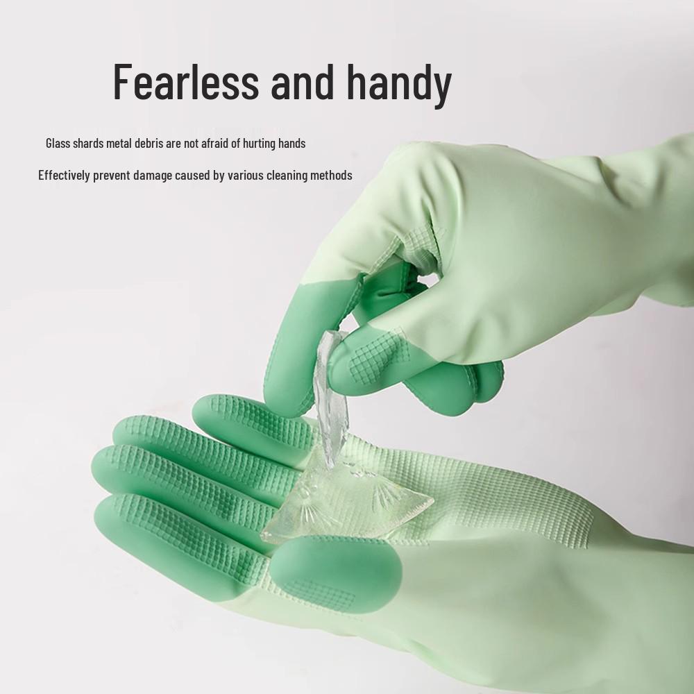 Durable Waterproof Latex Dishwashing Gloves for Women – Ideal for Kitchen Cleaning