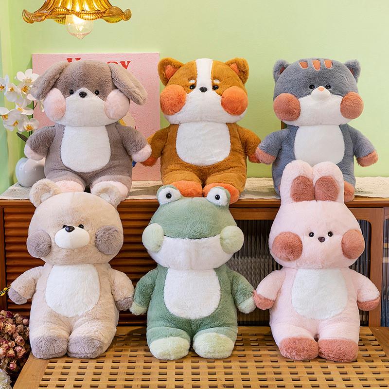 Adorable Plush Rabbit Bear Cartoon Animal Toy For Kids Cuddly Sleep Companion