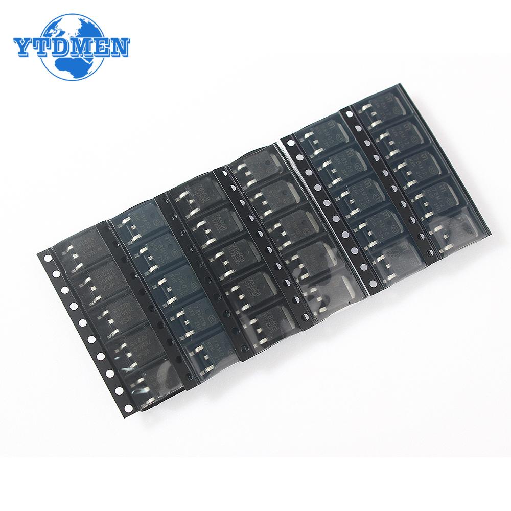 30PCS SMD Voltage Regulator Triode 78M05 78M06 78M08 78M09 78M12 78M15 TO-252 Voltage Regulator IC Kit 5V 6V 8V 9V 12V 15V