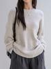 Simple Turtleneck Sweater Round Neck Sweater Solid Color Top