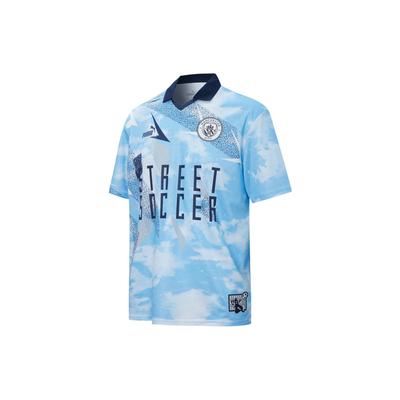 Puma Manchester City All-Over Print V-Neck Short Sleeve Soccer Jersey Unisex Sports Jerseys Blue 758801-01