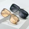 Flat Top Men's Mirror Shades One Piece UV400 Eyewear New Square Sunglasses