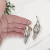 Retro Gothic Crescent Raven Bird Dangle Earrings Necklace Premium Alloy Jewelry Set for Halloween Party Friend Gift