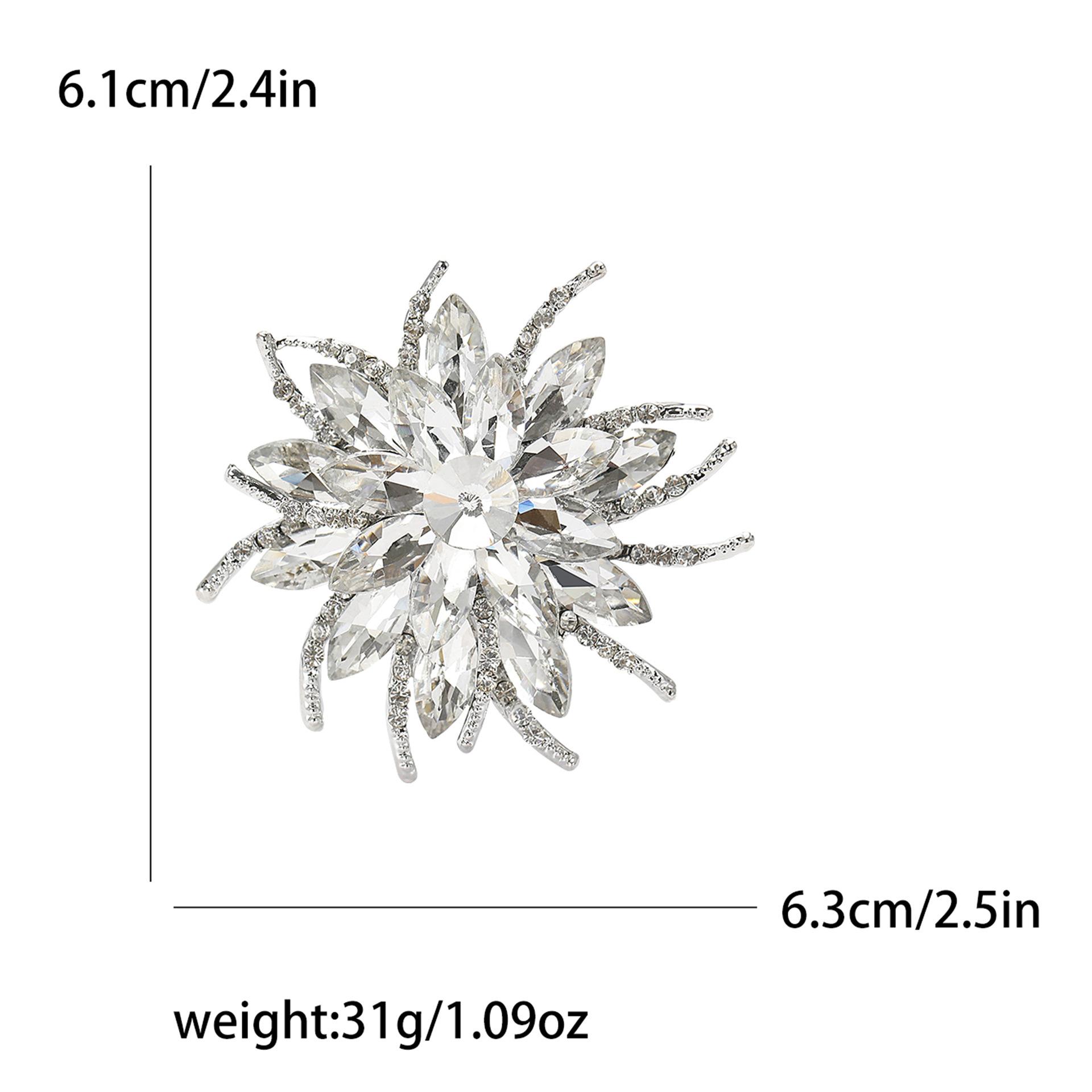 

Высококачественный сплав горный хрусталь цветок брошь изысканная креативная женская одежда корсаж ювелирные изделия булавка для растений