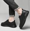Men's shoes 2025 summer new men's Korean version of light luxury leather surface advanced sense waterproof and non-slip fashion lace-up shoes