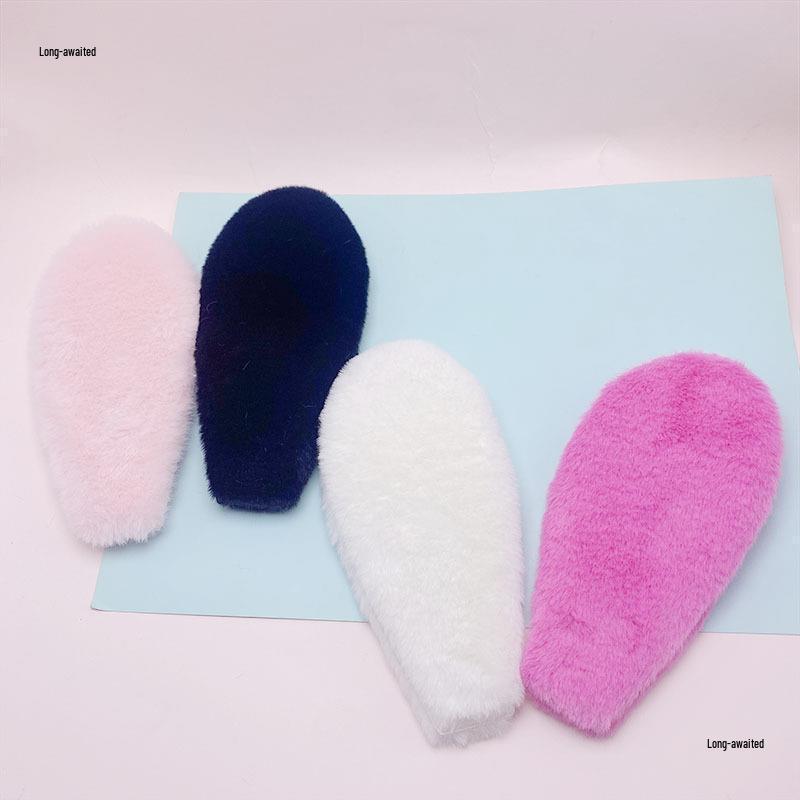 15cm Fluffy Cotton Rabbit Ears DIY Headband Accessories Badge Holder Lantern F264