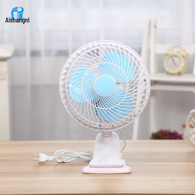 Cartoon Mini Electric Fan: Energy-Saving Shaking Head Fan for Student Dorms and Desktops