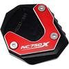 For Honda NC750X 2014-2024 2025 Motorcycle CNC Accessories Foot Side Stand Kickstand Enlarger Pad Support Plate(2021-2025 Black)