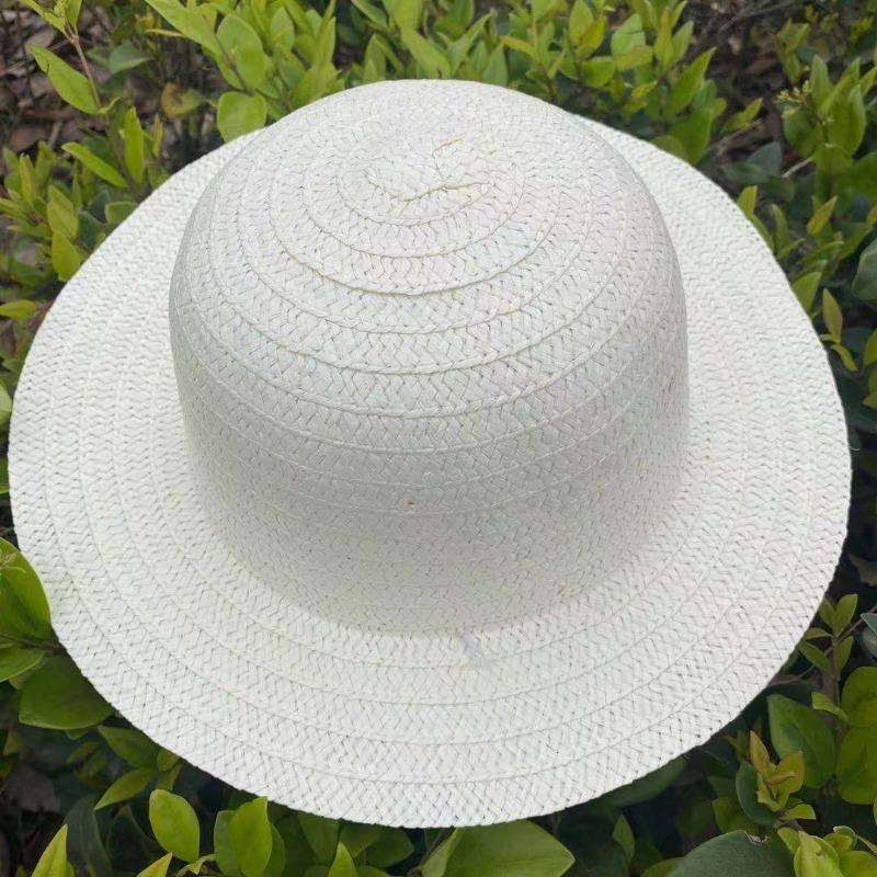

Creative kindergarten parent-child painting straw hat DIY wall decoration material 35cm adult hat graffiti Hat rope (over 8 years old can be worn)