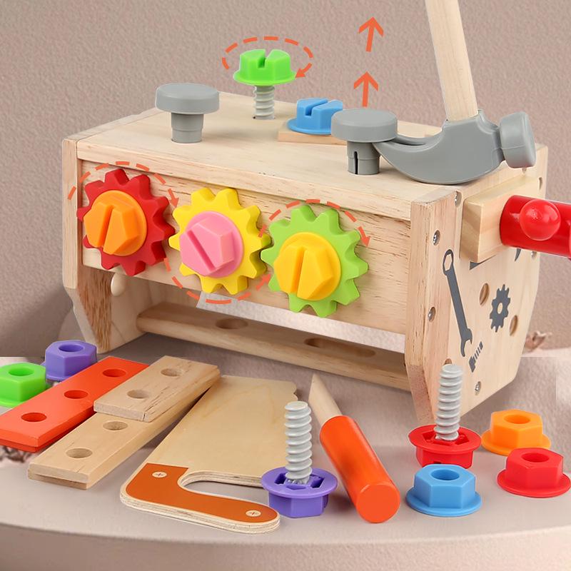 Children's Wooden Tool & Car Assembly Set