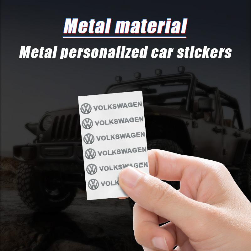SVLHP1 1Pc 3D Metal Letter Emblem Sticker For Volkswagen VW Jetta Polo Golf Passat Touran GTI Car Interior Decoration Decal Accessories