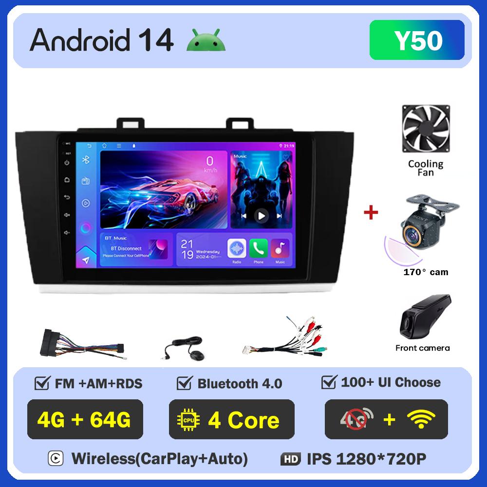 For Subaru Legacy Outback 2015-2018 Car Radio Player Car Carplay Screen Autoradio Mirror Link Car Intelligent Systems RDS DSP