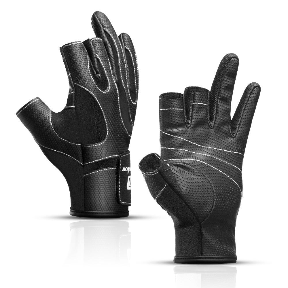 Outdoor Non-Slip Wear-Resistant Three-Finger Fishing Gloves - Unisex Sports & Cycling