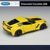 WELLY 1/24 Chevrolet Corvette Z06 2017 Alloy Sports Car Model Diecast Racing Car Model Simulation Collection Childrens Toys Gift