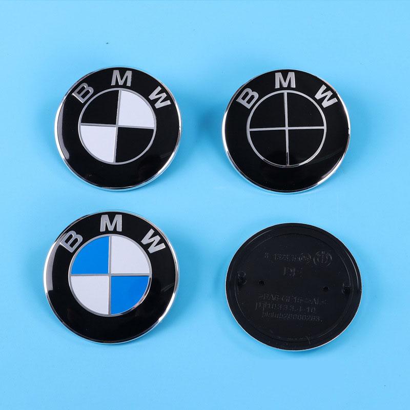 2Pcs 74mm 82mm Car Front Hood Emblem Bonnet Logo Rear Trunk Badge For BMW M E90 E46 F10 F30 E39 E36 E46 F20 G20 G30 X1 X2 X3 X5
