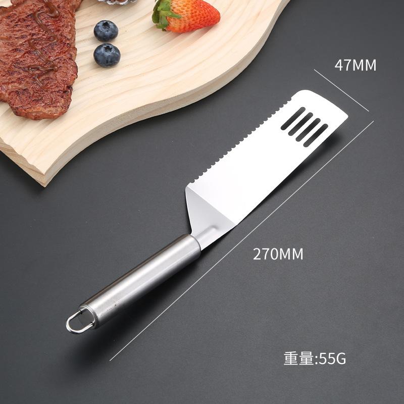 Stainless Steel Steak Fry Fish Spatula Fish Steak Slice Frying Spatula Fish Turner Shovel Kitchen Supplies Cookware Cooking