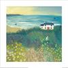 Jo Grundy Cottage By Ocean Meadow Print
