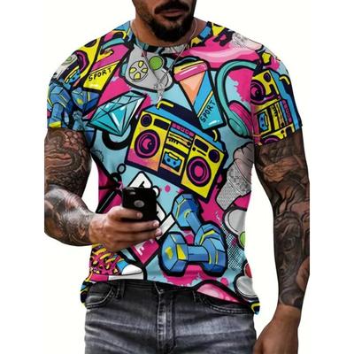 Casual Versatile Men's Fashion Printed Top Comfortable T-Shirts Men’s