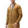 FILA Comfortable Stylish Elastic Soft Stand Collar Zip Design Long Sleeve Jacket Men jackets Yellow Brown A11M435702F-BN