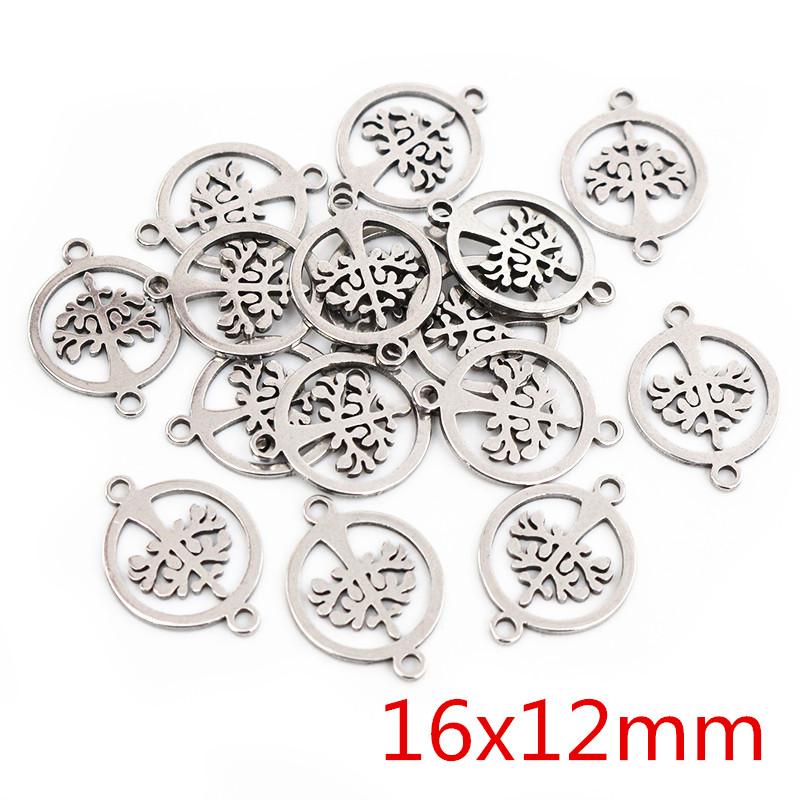 20pcs No Fade 316 Stainless Steel Double Loops Star Heart Cute Charms Pendant DIY Jewelry Findings for Necklace Bracelet