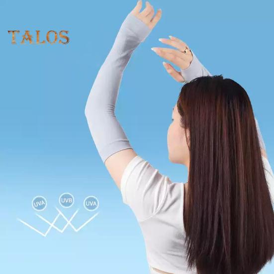 UV Protection Cooling Arm Sleeves for Men Women Sports Compression Arm Cover Summer Fingerless Gloves for Cycling Driving Outdoors