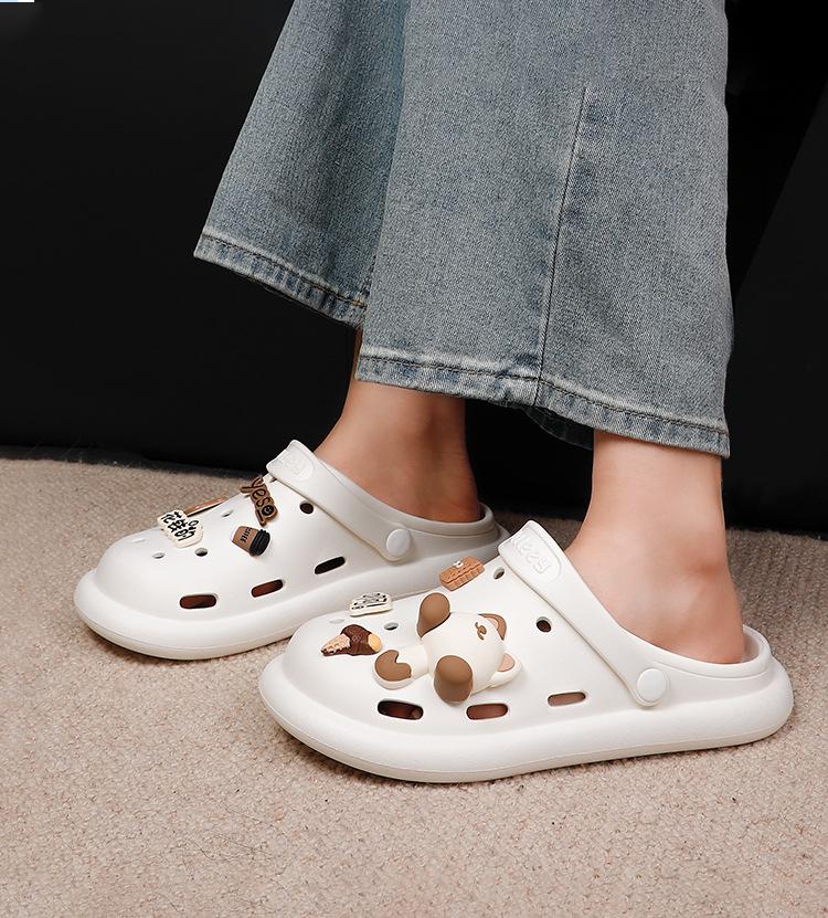 Cave Shoes for Women, Thick Soled Indoor Home Decor, One Shoe for Two, Non Slip Sandals for Showering, Women's Summer