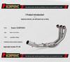 MT09 Full System Motorcycle Exhaust Set: Stainless Steel Front and Rear Pipes with Muffler