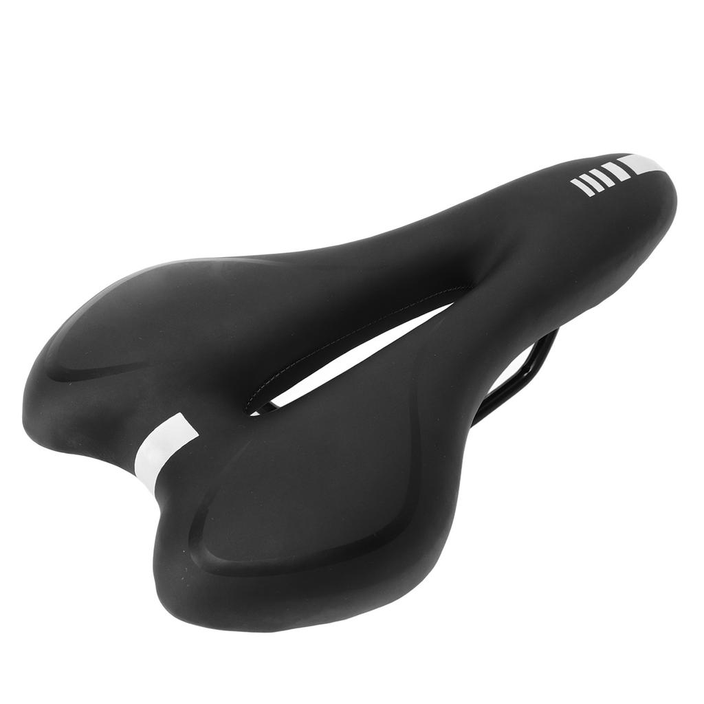 Bike Saddle Black Hollow Breathable Ergonomic Design Shock Absorption Sponge Padding Cycling Bike Saddle