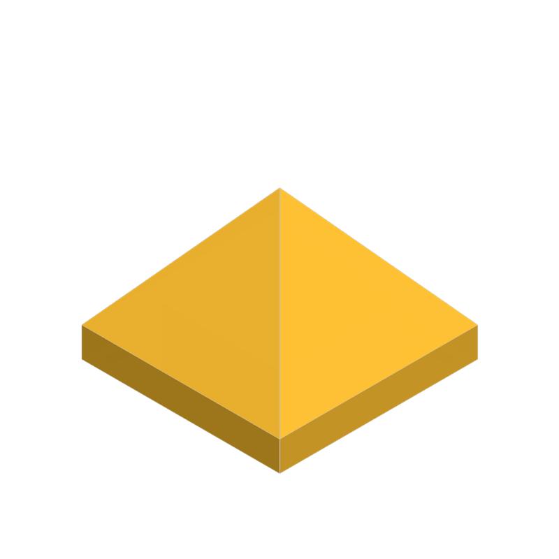10pcs 22388 Particles Quadruple Convex Pyramid Block Moc Accessories Works With featuring Brick DO IT YOURSELF Children's Playthings