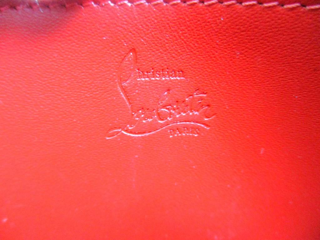 Authentic Christian Louboutin By My Side Red Leather Round Zip Wallet #b248  Seller Refurbished