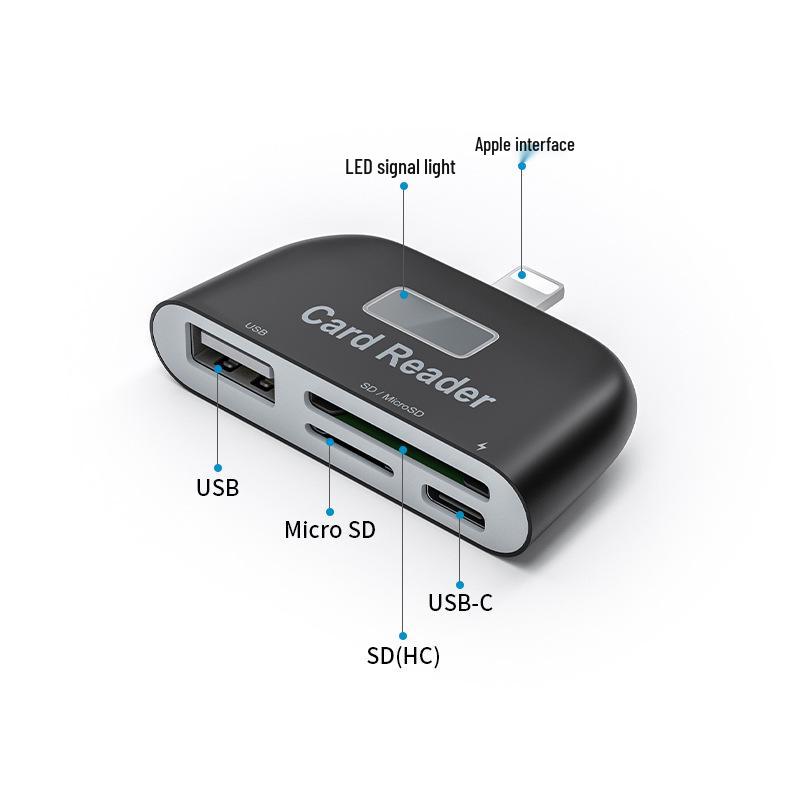 USB-C Multi Card Reader & Dock: Camera/Computer/Phone Station, SD/TF Hub, USB Splitter