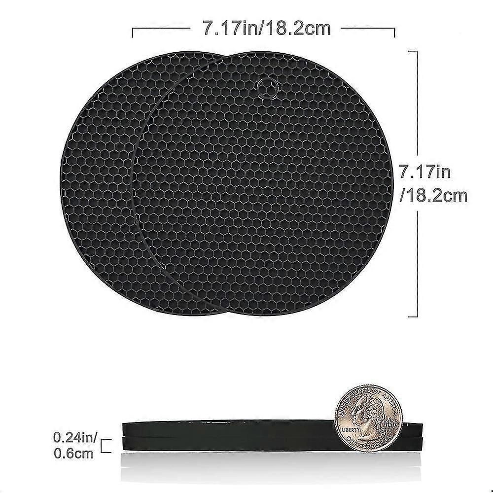 4-Piece Silicone Honeycomb Placemat Set, Heat-Resistant