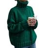 Maglione da Donna a Collo Alto a Manica Lunga - Colore Vestibilità Larga Top Casual in Maglia