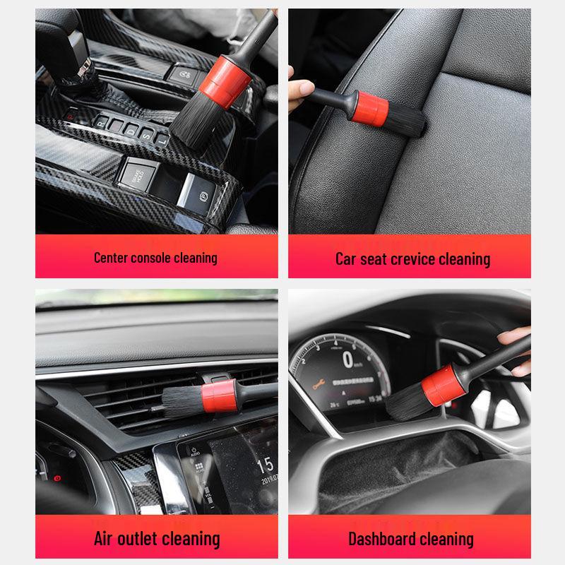 Car Interior & Wheel Hub Soft Bristle Detail Cleaning Brush