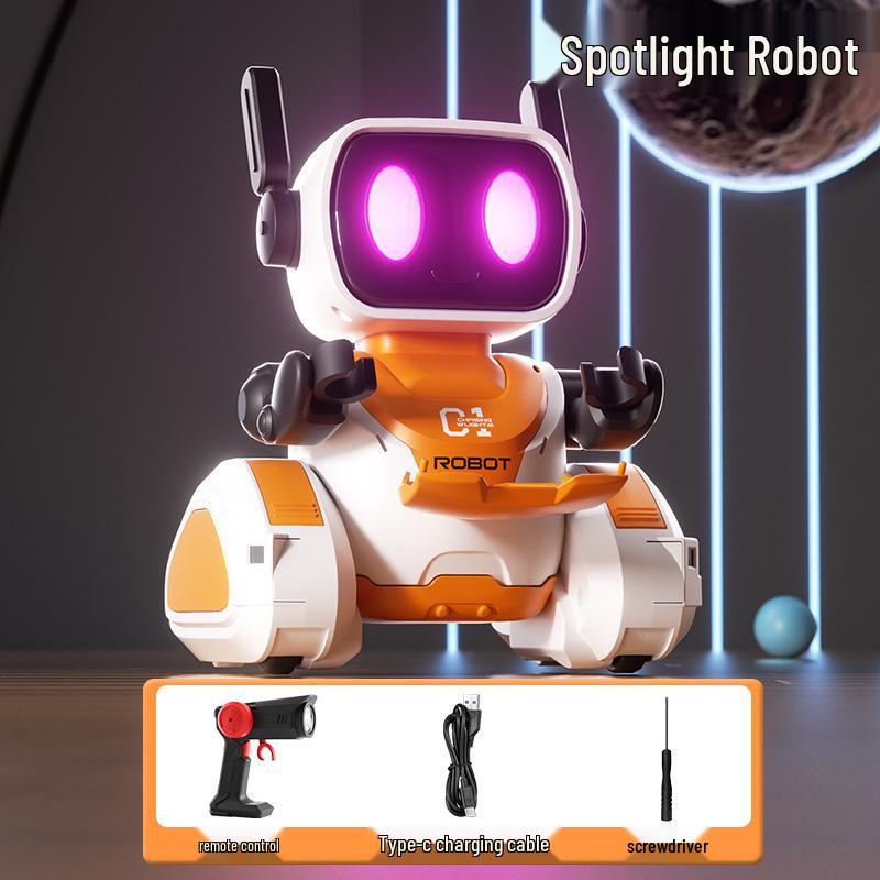 2.4G Infrared Smart Following Robot Toy: Light-Chasing Remote Control Electronic Pet for Kids