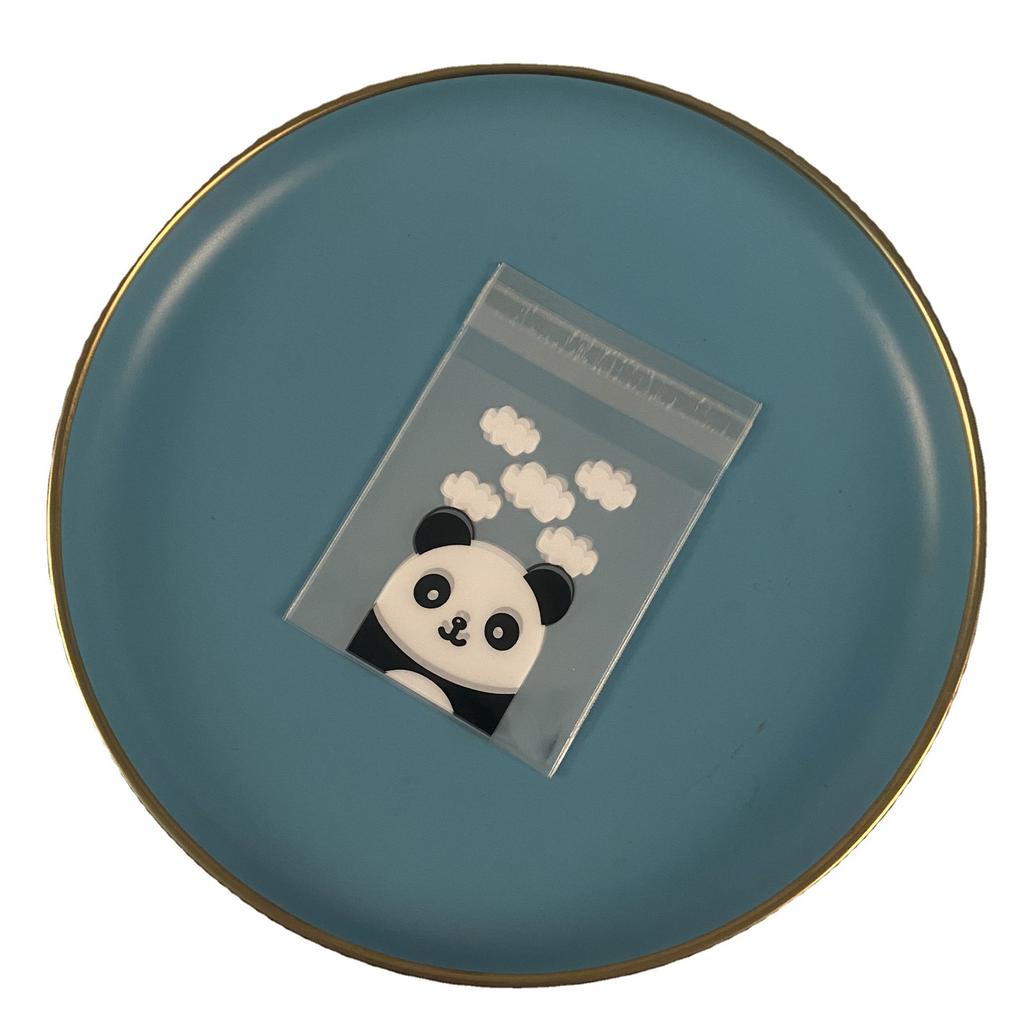 Panda, Cartoon, Snowflake Puff Pastry, Candy Bag, Niu Roll Cookie Packaging, Transparent, Gift Packaging Bag