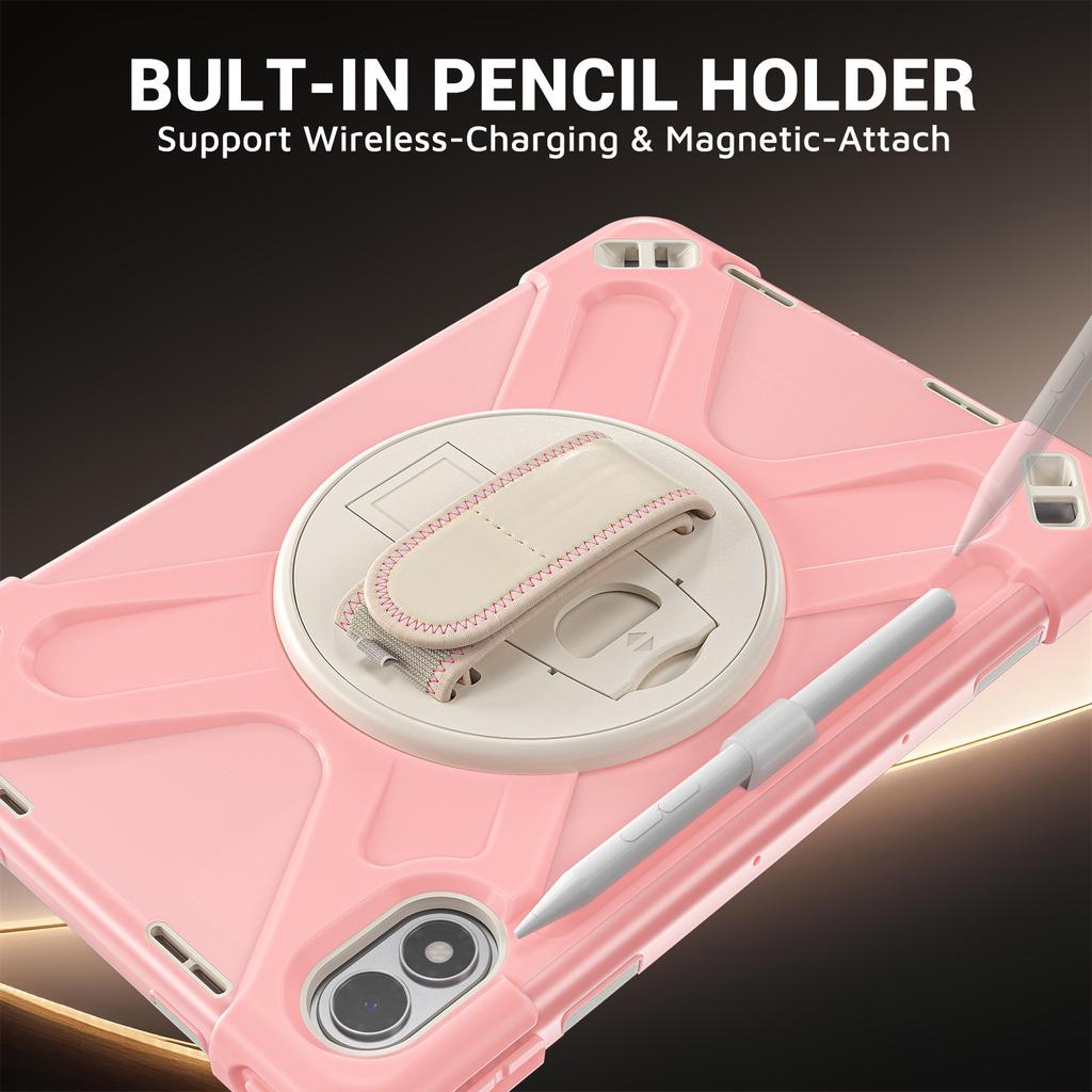 Rugged Case for Xiaomi Redmi Pad 2 Pro 2025 12.1" 25099RP13G 2509BRP2DG 360 Rotating Stand Heavy Duty Cover with Shoulder Strap