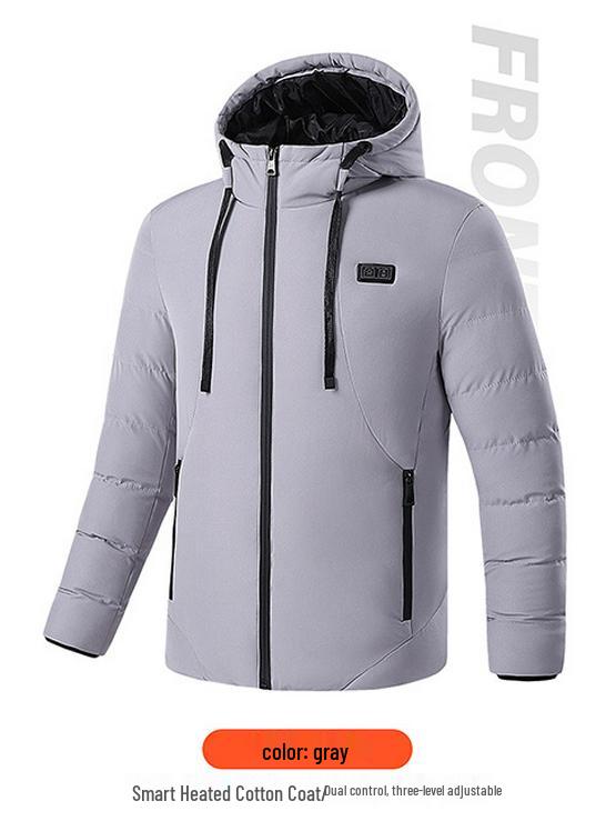 Heated Unisex USB Hooded Winter Jacket with Constant Temperature