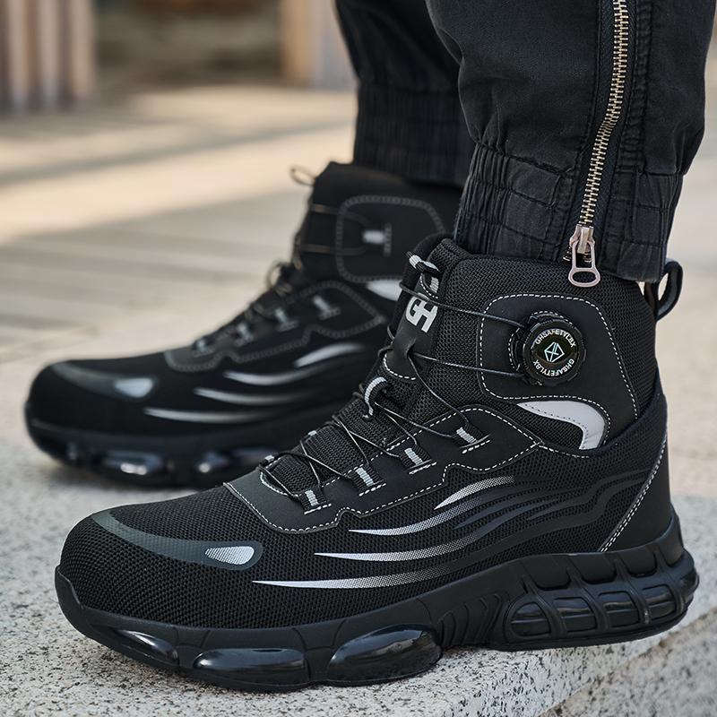 Industrial Safety Boots Men Indestructible Steel Toe Work Boots Anti-smash Stab-resistant Safety Shoes Hiking Botas