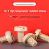 High-Strength PEEK Round Head Slotted Screws, Corrosion & Heat Resistant, M2-M8 for Equipment Assembly.