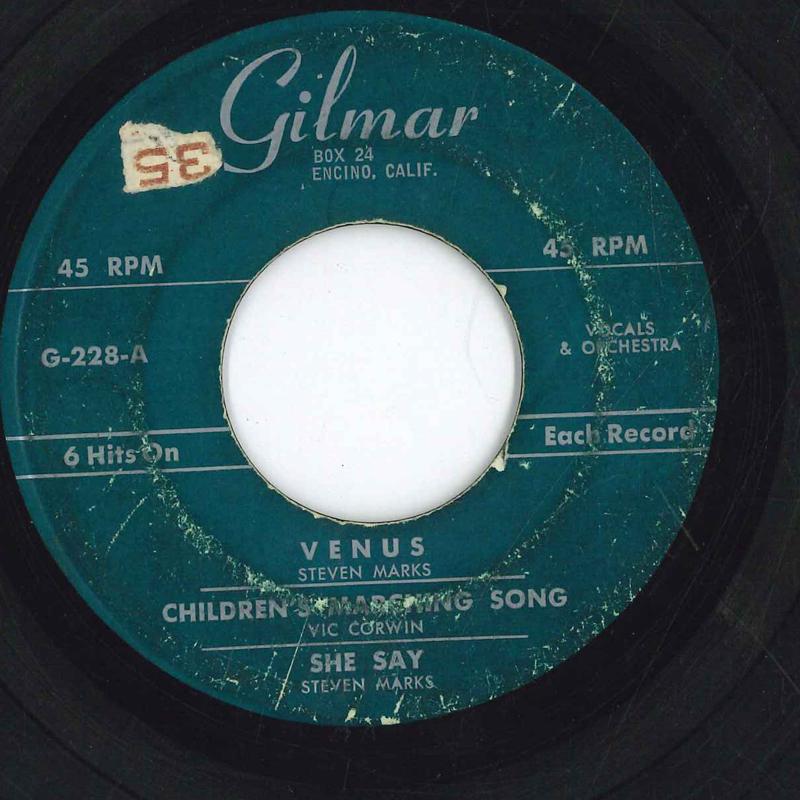 

7-дюймовая пластинка СТИВЕН МАРКС, ДЖЕК РИЧАРДС, СЕСИ ДЖ - 6 хитов на каждой пластинке G228 GILMAR США Классика Б/У