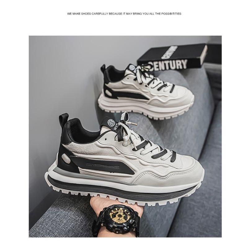 Men S Breathable Casual Sneakers Non Slip Soft Sole Trendy Dad Shoes