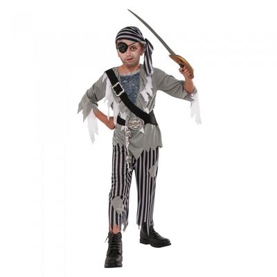 Fantasia de Halloween fantasma pirata para meninos