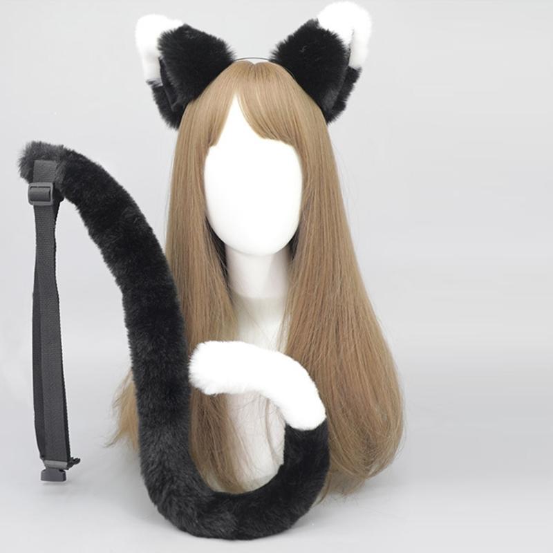 Plush Beast Ear Hairband Animes Maid Headband Cosplay Party Dress Up Hair Decors