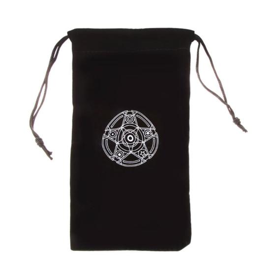 

HaoYunLai Пентакль с принтом Vevet Ювелирные изделия Таро Игральные кости Power Bank Сумка для хранения Сумка на шнурке